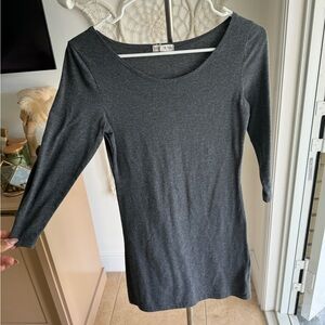 Grey long sleeve mini dress